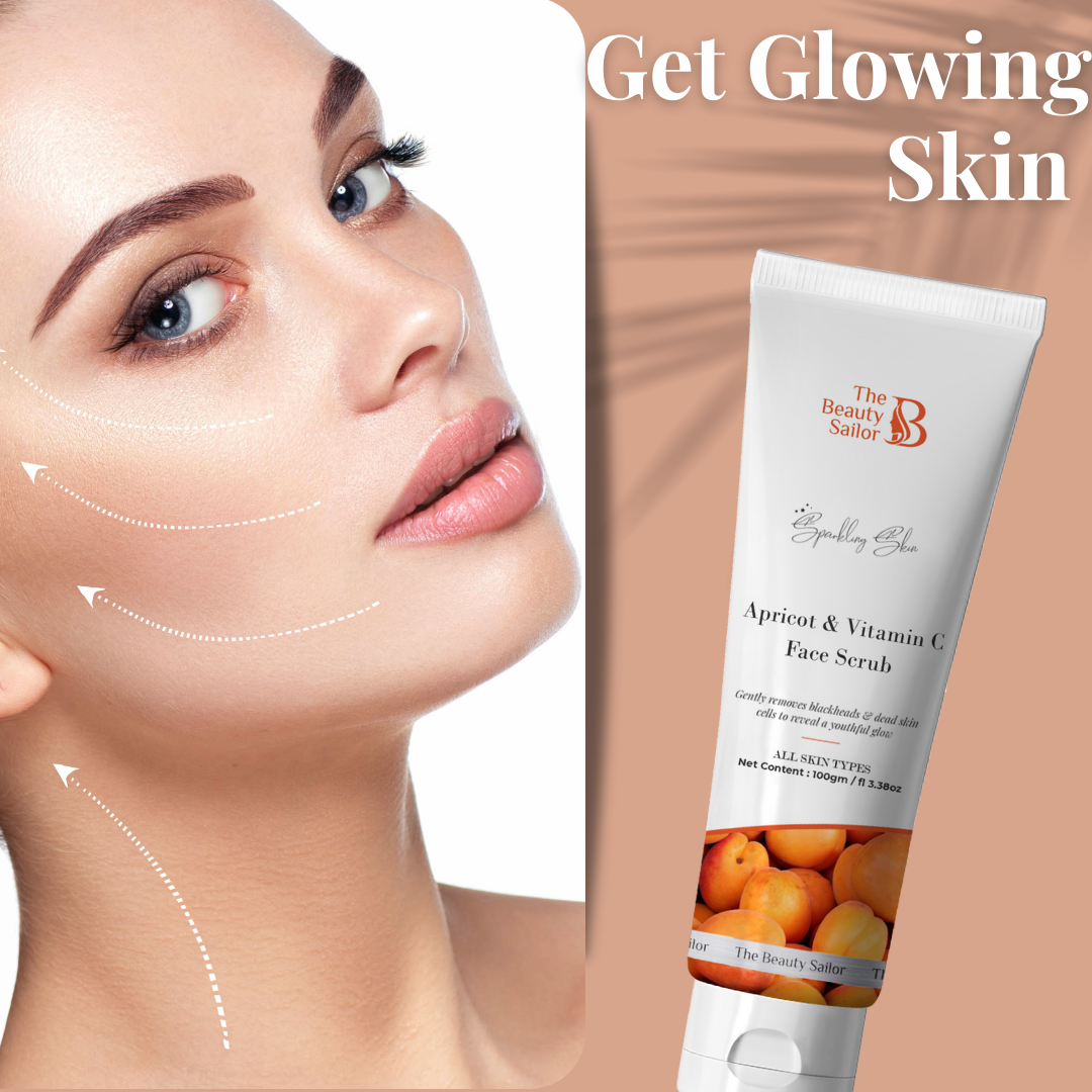 Get glowing skin with Apricot and vitamin c face scrub