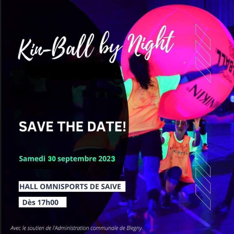 Kinball by Night organisé par le club de Housse. Il se déroule le 30 Septembre 2023 au hall omnisport de Saive à 17h. Pour plus d'informations suivez ce lien: https://www.facebook.com/events/1423135481870931?ref=newsfeed&locale=fr_FR