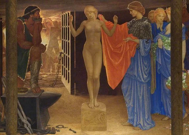 Aphrodite başına güzellikler saçtı.