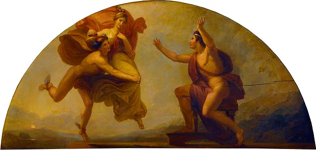 Böyle dedikten sonra baş tanrı ilk kadını yeryüzüne indirdi ve Prometheus'un kardeşi Epimetheus'a gelin olarak gönderdi.