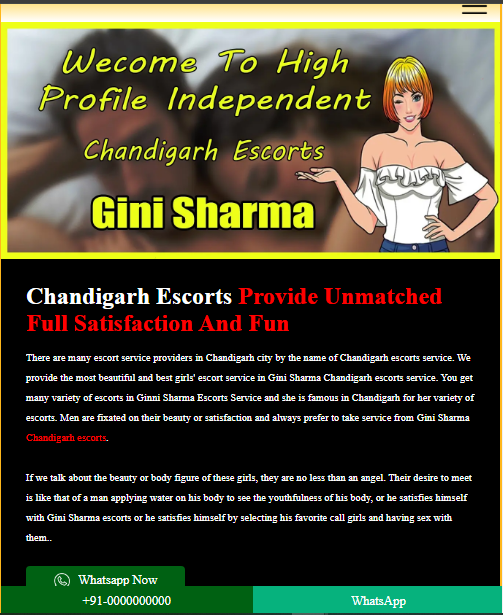 gini sharma chandigarh escorts 