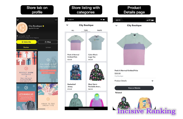 Display your products or services on snapchat