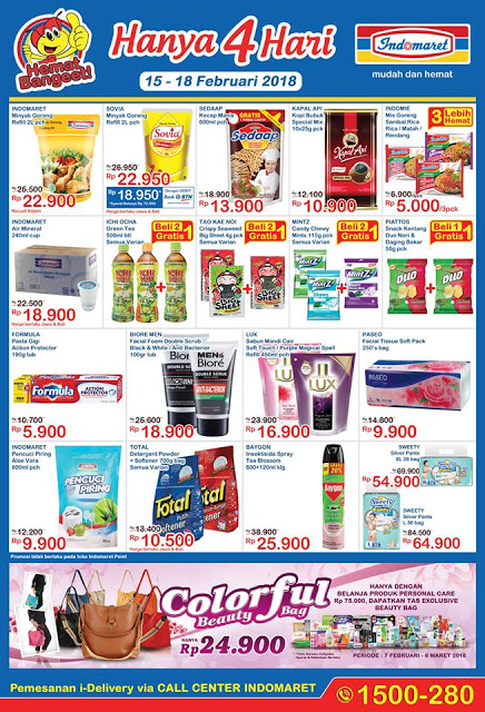 Katalog Promo JSM INDOMARET Akhir Pekan Periode 15 - 18 Februari 2018