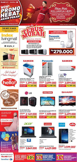 Katalog Promo CARREFOUR TRANSMART Akhir Pekan Periode 15 - 18 Februari 2018