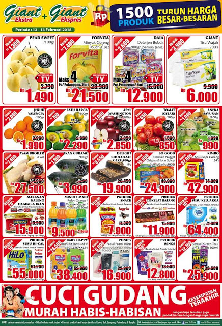 Katalog Promo GIANT Ekstra GIANT Ekspres WEEKDAY Periode 12 - 14 Februari 2018 Katalog Promo GIANT Ekstra GIANT Ekspres WEEKDAY Periode 12 - 14 Februari 2018