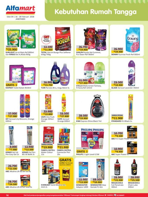 Katalog ALFAMART Promo ALFAMART Terbaru Periode 16 - 28 Februari 2018