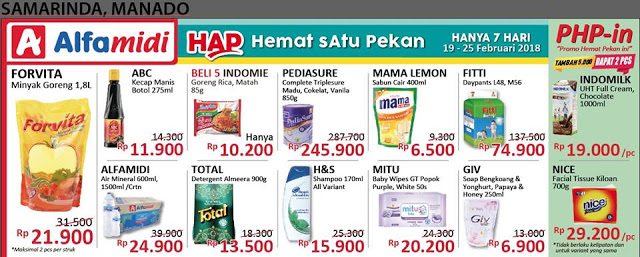 Katalog Promo ALFAMIDI Hemat Satu Pekan Periode 19 - 25 Februari 2018