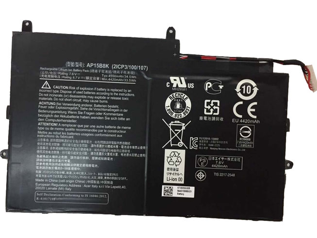 7.6V Acer AP15B8K Akkus