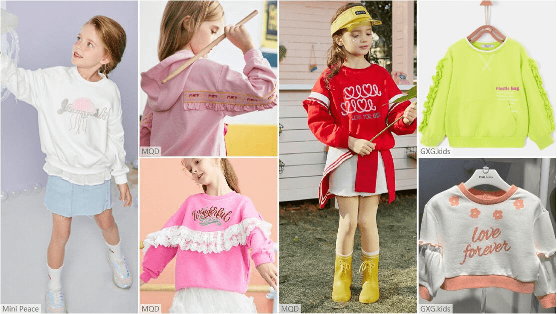 Girls Sweatshirts Sweet Ruffles