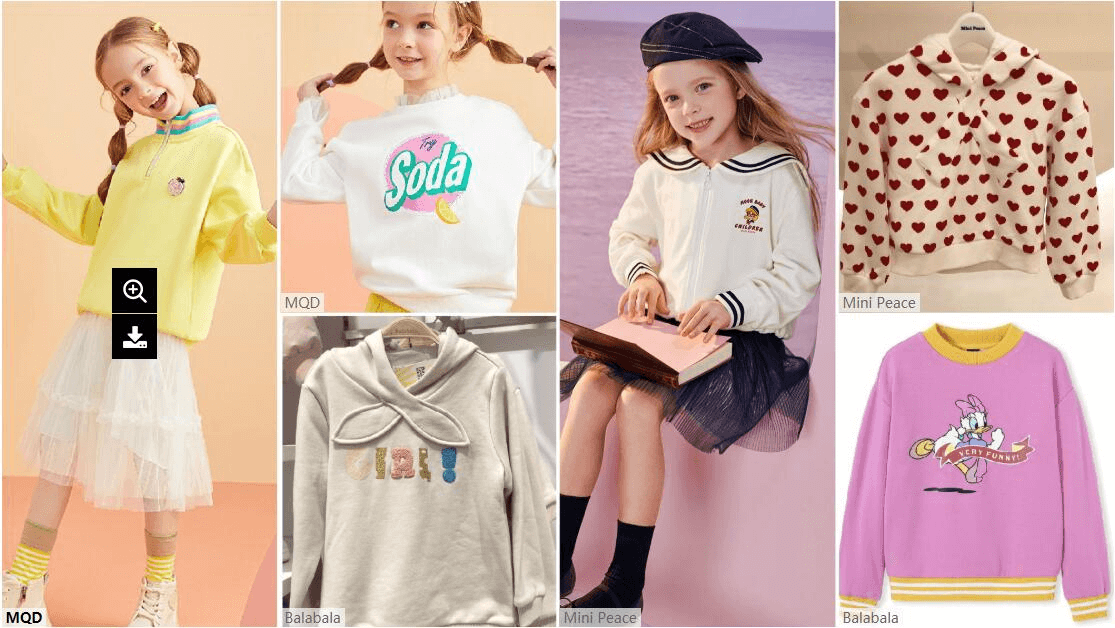 Girls Sweatshirts Exquisite Collar