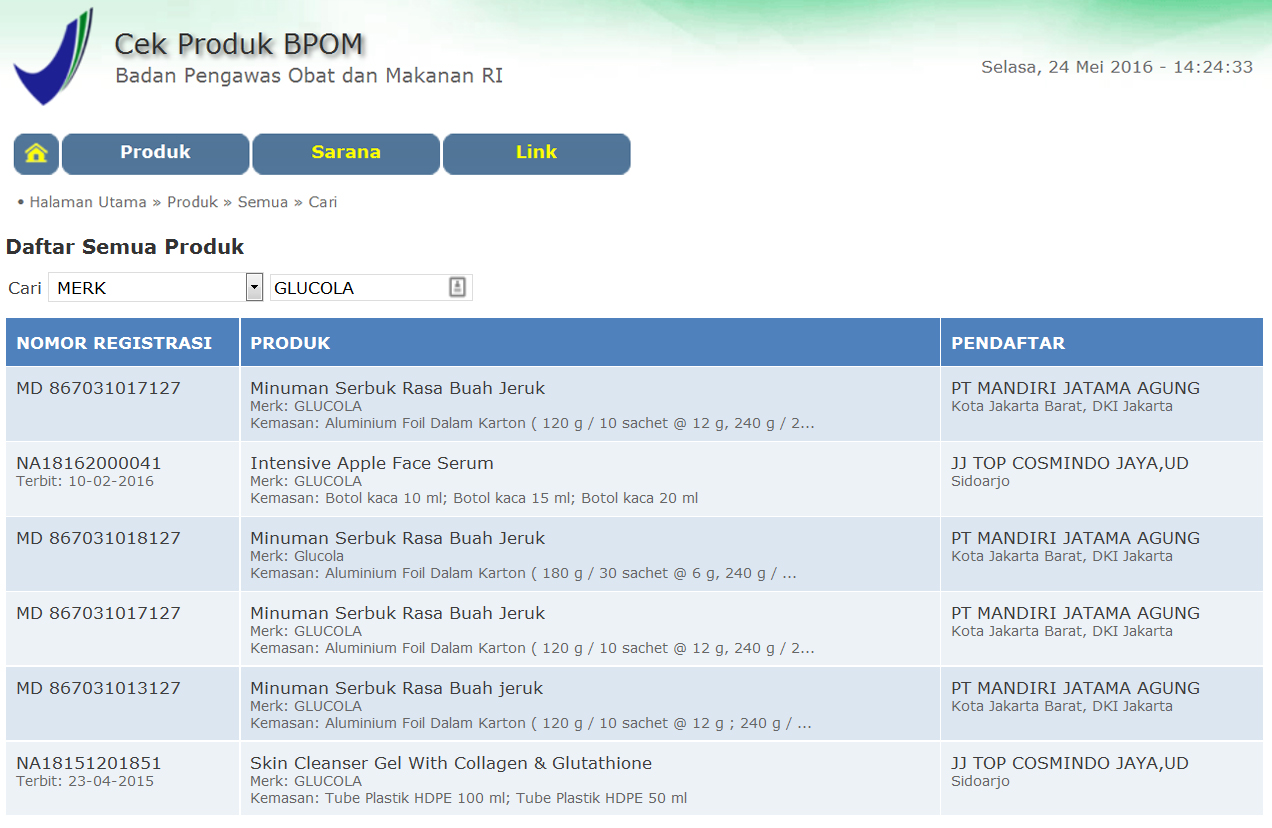 Hasil gambar untuk BPOM GLUCOLA GOLD