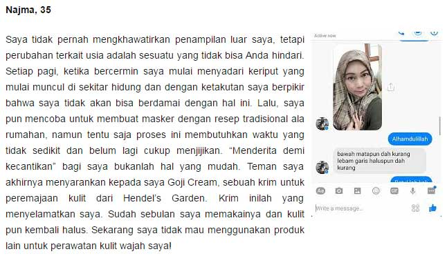 goji cream testimoni