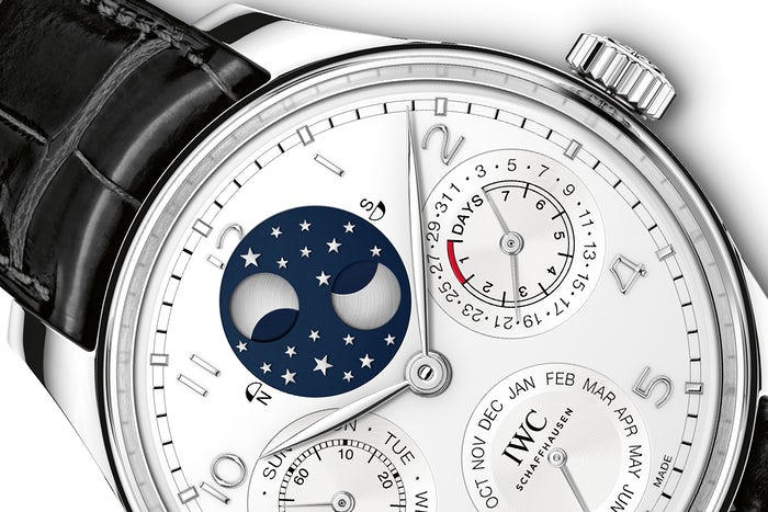 Replica Uhren IWC Portugieser Perpetual Kalender Automatische Silber Dial Platinum