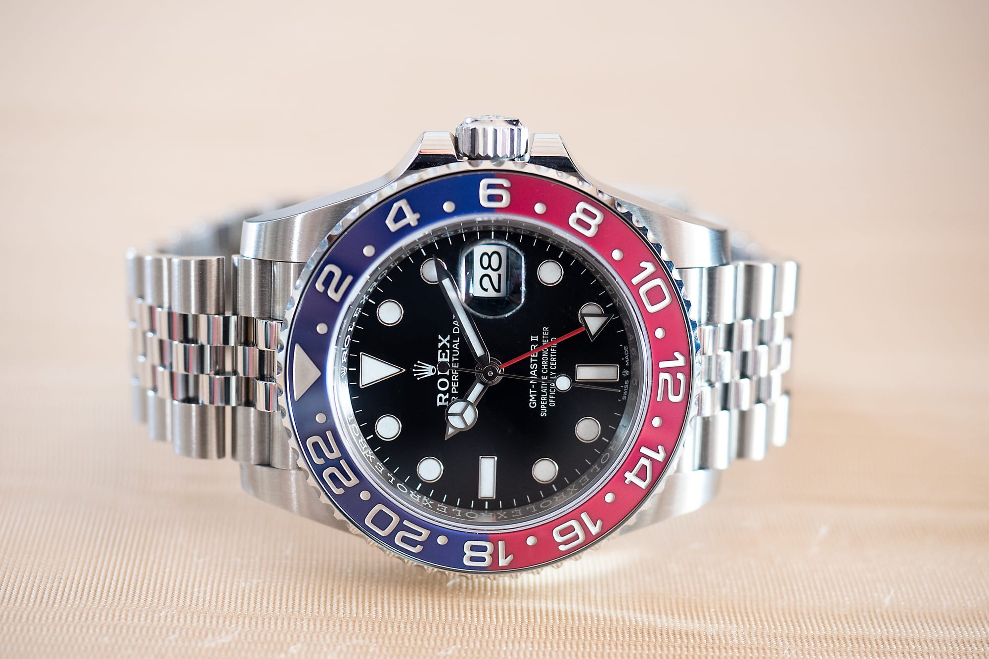 FIFA World Cup 2018: Pepsi Lünette Replica Uhren Rolex GMT-Master II Jubilee Edelstahl Armband