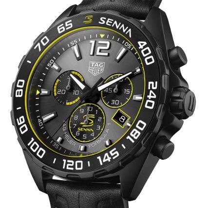 Replika Uhren TAG Heuer Formula 1 Chronographen Senna 43mm Edelstahl Sonderausgabe 3